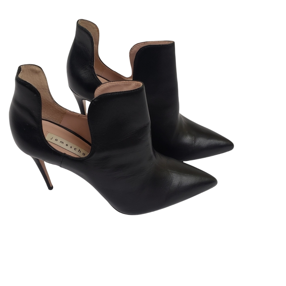 James Chan "Annabelle" All leather Black 4"  Cut Out Boots in Size 40/10